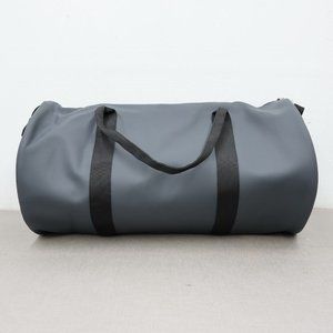 Paco Rabanne Parfums Small Duffle Bag Gray with Shoulder Strap 20in x 10in